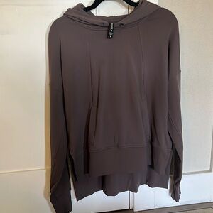 Athleta dark mauve split hem hoodie
